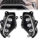 Dasbecan fog light LED Daytime Running light Assembly DRL fog lamp kit Compatible With Toyota RAV4 2019 2020 2021 2022 2023 2024 2025