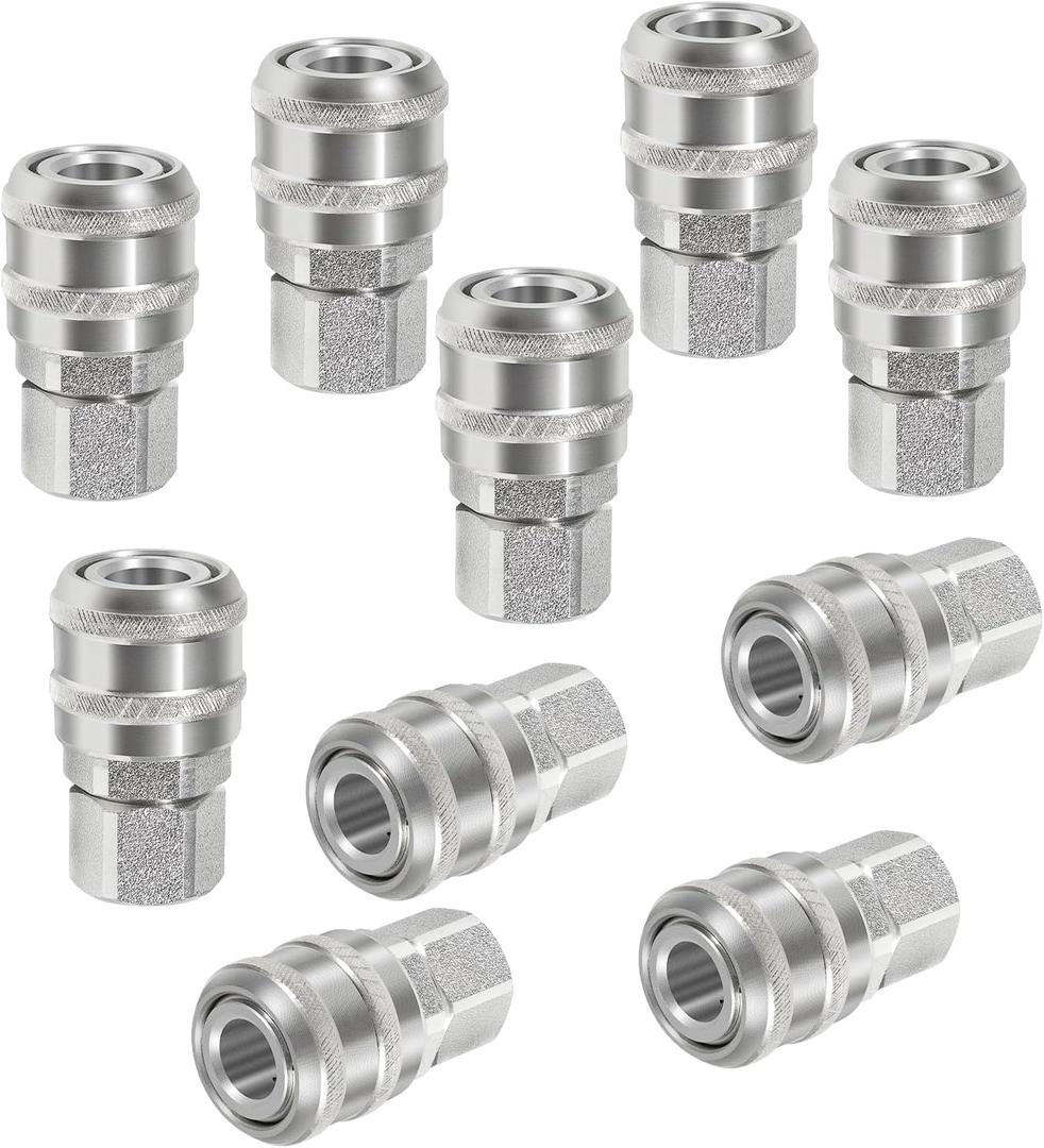 S-775 1/4" FNPT A Style Air Fittings, Compatible with Milton A Style Plugs, Pack of 10
