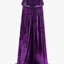 Sarfel Hooded Cloak Velvet Cape with Hood Halloween Capes Women Witch Costume Vampire Cloak Wizard Robe Men Cosplay Costume 30*64