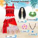 Adult Women Halloween Costume Set with Wig Necklace Princess Costume Dress Up Birthday Outfits Ocean Theme Party (3X-Large)