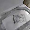 Irregular Asymmetrical Wall Mirror, 48" x 24" Flannel Wrapped Wooden Frame Frame Mirror for Living Room Bathroom Entryway, Hanging or Leaning Against Wall (Grey)