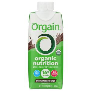ORGAIN Organic Creamy Chocolate Fudge Drink, 11 FZ (11 Fl Oz (Pack of 6)), Best By: DEC 31 2026