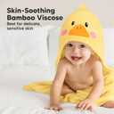 KeaBabies Hooded Baby Towel for Newborn - Viscose Derived from Bamboo Large Baby Bath Towels with Hood for Boys, Girls, Toddler, Extra Absorbent & Soft Newborn Bath Essentials(Duck, Regular)