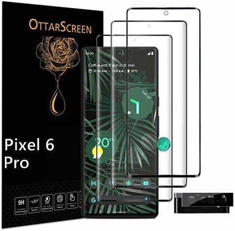 3 Pack for Google Pixel 6 Pro Screen Protector【3+1 Pack】 Pixel 6 Pro Screen Protector, Camera Lens Protector, 9H Hardness Tempered Glass Screen Protector for Google Pixel 6 Pro, 2 Pack