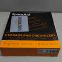 SpaceAid Bag Storage Organizer for Kitchen Drawer, Bamboo Organizer, Compatible with Gallon, Quart, Sandwich and Snack Variety Size Bag (1 Box 4 Slots)