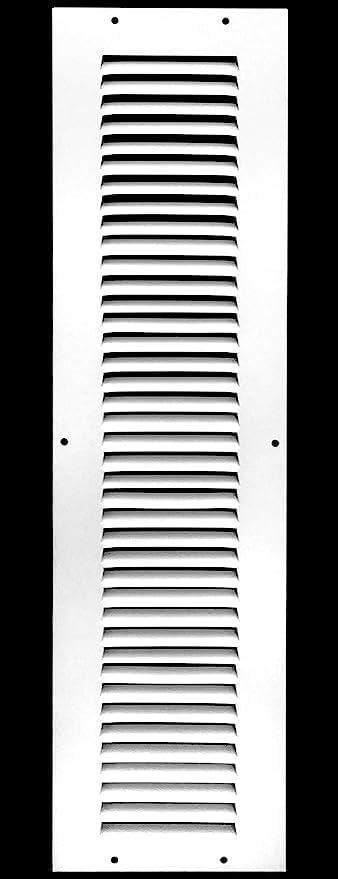 HVAC Premium 4" x 24" Return Air Grille - Sidewall and Ceiling - HVAC Vent Duct Cover Diffuser - [White] [Outer Dimensions: 5.75w X 25.75"h