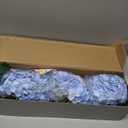 SwanMoon 3PCS Real Touch Artificial Hydrangea Flowers, 21 Inch Large Lifelike Silk Dry Faux Hydrangeas for Wedding, Home, Party, Office & Table Centerpiece Decoration (Light Blue)