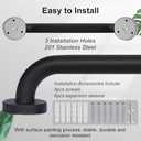 supregear Bathroom Grab Bar, 24 in Non-Slip 201 Stainless Steel Bathroom Safety Grab Bar Oil Rubbed Black Hand Rail for Bathtub Toilet Kitchen Bedroom Shower, Concealed Screw Wall Mounted
