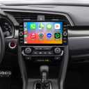 4G LTE QLED Radio for Honda Civic 2016-2021 Upgrade,8-Core CPU Touch Screen Stereo,Wireless CarPlay & Android Auto,Support OEM SWC and Camera