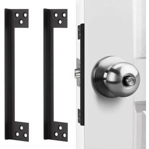 MOSECYOU Door Latch Shield Plates, Outswing Door Security Protector, Door Latch Guard, Cover to Block Access to The Door Lock/Deadbolt Latch (7 in. - 2pack)
