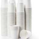 Vumdua 300 Pcs 6 oz Disposable Paper Cups, Hot Cold Beverage Drinking Cup for Coffee, Water, Tea, Juice, Espresso & Cortado (White)