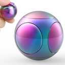 Dilabnba Fidget Spinners Stress Ball Kinetic Desk Toy for Kids Adults, Metal Handheld Gadget Finger Hand Spin Fingertip Gyro Goody Bag Fillers Gift, Rainbow