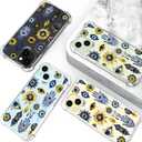 Hungo Compatible for iPhone 15 Plus Case for Women Clear Design Cute Geometry Religion,Girly Girls Hamsa Hand Evil Eyes Eye of Providence