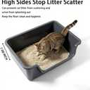 Low Entry Litter Box for Senior Cats High Sided Large Litter Box