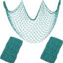 2 Pack Fish Net Decorations for Party (aqua)