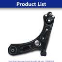Control Arm, Replacement For Front Lower Left Control Arm With Ball Joint Compatible With 2017-20 Hyundai Elantra 2018-23 Kona 2019-23 Kia Forte 2020-23 Forte5 - Driver Side