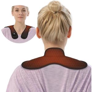 Neck Heating Pad, Cordless Heated Neck Wrap, 4000 MAh Heating Pad Portable Mini for Neck Shoulder Pain Relief Muscle Stiffness, 4 Temperature Modes Travel (Black)