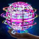 Flying orb Ball 2025 Hover Boomerang Ball 6 Lighting Effects Cool Toys Gift for 678910+ Year Kids Teen Adults Indoor Outdoor Pink Flying Ball Toy