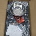 Elevated Dog Bowls Black, 4 Height & Angle Adjustable Raised Dog Bowl Stand, Elevated Dogs Bowl Station for Medium Sized, Sturdy Bamboo Dogs Feeding Station with 2 Stainless Steel Dishes (48oz/6cup)