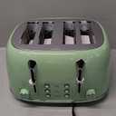 Mueller Retro Toaster 4 Slice with Extra Wide Slots Bagel, Defrost, and Cancel Function, 6 Browning Levels, Dual Independent Controls, Removable Crumb Tray and High Lift Levers, Sage Green