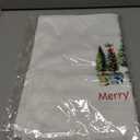 Blue and Gold Christmas Tree Kitchen Towels, Farmhouse Christmas Decor, Winter Holiday Xmas Pine Tree Decorative Dish Tea Hand Towels for Kitchen Bathroom, 16x24 Inch shusanta