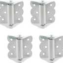 T Tulead 4 PCS Spring Loaded Hinges White Auto Close Door Hinges Self Closing Door Hinges for Commercial Residential Interior Exterior Doors 3.15"2.67"1.26" Door Hardware with Mounting Screws