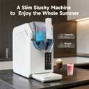 Alpicool Slushie Machine for Home 64 oz Slushy Machine Frozen Drink Maker with 6 Preset, No Ice Needed, Self-Cleaning Slushie Machine for Margaritas, Milkshakes, Frappes, Frozen Cocktails, LED Display