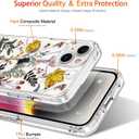 GiiKa for iPhone 14 Case with Screen Protector, 6.1" Clear Full Body Shockproof Protective Floral Girls Women Hard Case with TPU Bumper Cover Phone Case for iPhone 14, Wildflower