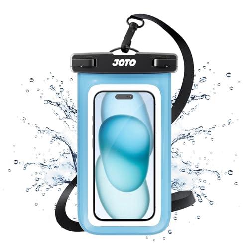 JOTO Universal Waterproof Pouch Case for iPhone 16 15 14 13 Plus Pro Max, IPX8 Cellphone Dry Bag 12 11 Pro Max XR X 8 7 6S Plus SE, Galaxy S23 S22 S21 S20+ S20 S10 Plus Note, Pixel up to 7" -Blue