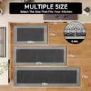 Kitchen Mats for Floor, Super Absorbent Kitchen Rugs Non Slip Washable, Soft Braided Kitchen Runner Rug, Standing Mat Kitchen Sink Mat, Easy to Clean, Black 17x47