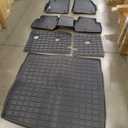 LJWAITO Floor Mats Cargo Mat with Backrest Mats for 2025 Jeep Wagoneer S 4xe EV (Non Fuel) Car Mats Accessories All Weather TPE Floor Liners&Cargo Liners Velcro Covering The Backrest Accessories