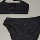 Pink Queen High Waisted Bikini Set for Women Two Piece Cheeky High Cut Swimsuit Bathing Suit Swimwear (Small, Black)