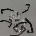 6 Pack Coat Hooks Wall Mount - Heavy Duty Hat Hangers, Large Wall Hooks for Mudroom Entryway Bathroom, Decorative Metal Hook Rack for Hanging Purse, Baseball Cap, Key, Backpack, Towel, Robe (Black)