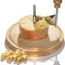 Cheese Curler Wheel with Wooden Board  Ideal Cheese Slicer Tool for Charcuterie Boards, Wine Evenings, Dinner Gatherings, Creates Perfect Petals and Curls