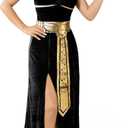 Spooktacular Creations Women Black Cleopatra Dress Costume Set with Cleopatra Accessories for Halloween Costume (Black, S)