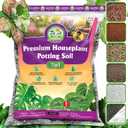 DUSPRO Recycle 2QRT Pre-Mixed House Plant Soil Aroid Potting Mix 7-in-1 with Coco Coir, Peat Moss, Perlite, Worm Casting, Pumice, Pine Bark & Gypsum, Tropical Potting Mix for Indoor Plants, Herbs
