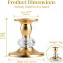 Candlestick Holders Taper Candle Holders, Candle Stick Candle Holder for Table Centerpiece, Wedding Reception, Festive Christmas Mantel Decoration or Home Decor(Gold, 3 Sets(6 Pcs))