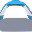 Gorich Beach Tent Sun Shelter for 3/4-5/6-7/8-10 Person with UPF 50 UV Protection, Lightweight & Easy Setup Beach Shade Canopy, Portable Beach Shade Tent Beach Cabana (Blue)