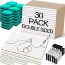 30 Pack Small White Boards, 9"x12" Double Sided Personal Dry Erase Boards Portable Handheld Whiteboards with Lines for Kids, Students, Teacher School, Include 30 Markers, 30 Erasers