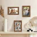 TOFOREVO Picture Frames 4x6 Set of 2 Rustic Wood Grain Photo Frame for Gallery Wall Mounting or Tabletop Display