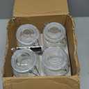 32oz Glass Food Storage Jars with Airtight Clamp Lids,Set of 4 Airtight Glass Canister Square- Clear Storage Container for Kitchen Container Storing Sugar, Flour, Cereal,Coffee,Spice