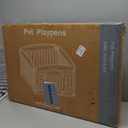 NEWBULIG Dog Playpen 4-Panel, 24IN Puppy Playpen, Stable Dog Play Pen Indoors/Outdoor with Secure Locking Door, Plastic Pet Fence for Small & Medium Dogs (Jet Black)