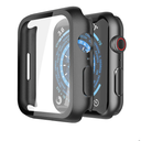 Pack Of 2 Misxi 2 Pack Hard PC Case with Tempered Glass Screen Protector Compatible with Apple Watch Series 9 (2023) Series 8 Series 7 45mm, Ultra-Thin Scratch Resistant Cover for iWatch S9/S8/S7, Black