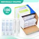 100 Pack 21ga Luer Lock Needle with Cap, 1.5 Inch Dispensing Tools for Liquid Measuring, Refilling Inks, Individually Wrapped