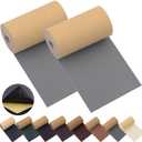 KJML DIY Leather Repair Patch Tape for Couches 2packs kit 3X55inch Self-Adhesive refinisher cuttable for Furniture Sofa Vinyl Car Seats Couch Chairs Shoes First Aid Patch Fix (Grey, 3X55 inch)