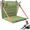 ONTYZZ Stadium Seats with Back Support Inflatable Portable Folding Comfort Seat Waterproof Cushion with Backrest for Sports Events Stadium and Camping (Green)