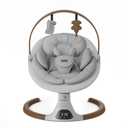 Baby Swings for Infants, Monamii Baby Swing, Bluetooth Infant Swing with Music Speaker, 5 Speeds and Remote Control, Indoor & Outdoor Use (Light Grey)