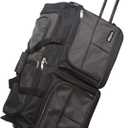 Dejuno 28-Inch Rolling Duffle Bag, Charcoal, Large