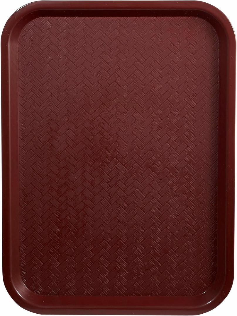 Winco Fast Food Tray, 14 by 18-Inch, Burgandy (17.6" x 13.9" x 0.9", Burgundy)