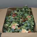 Waipfaru 2Pcs Fall Garland Decor, 6.07Ft Eucalyptus Flower for Table, Fall Floral With Terracotta Flowers for Wedding Arch Backdrop Wall Thanksgiving Decorations (Terracotta)